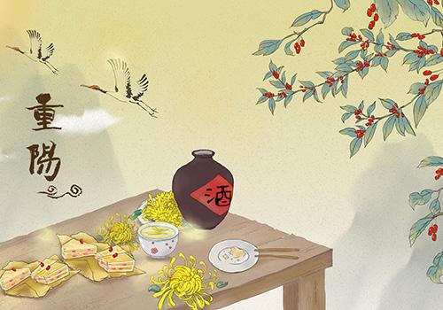重阳节插茱萸的风俗在唐代就已经很普遍.
